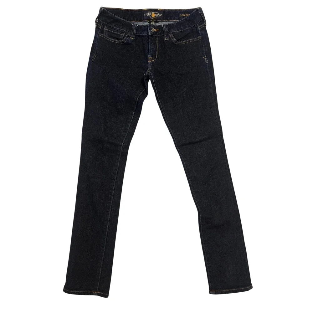 Lucky Brand Lola Skinny Jeans Womens 2/26 Dark Wash Indigo Denim‎